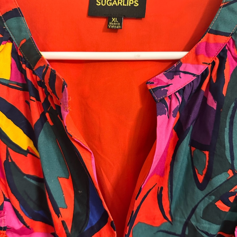 Sugar lips Vibrant Multicolor Floral Dress XL - Picture 2 of 10